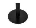 Petite table à diner BASTILLE ronde en bois et fonte noire - à 60 cm