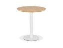 DT03460NAWH 5404028343173 Petite table à diner BASTILLE ronde en bois finition naturelle et fonte blanche - à̃ 60 cm