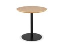 DT03470NABL 5404028343203 Petite table à diner DEXTER ronde en bois finition naturelle et métal noir - à̃ 60 cm