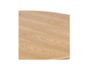 Petite table à diner DEXTER ronde en bois finition naturelle et métal noir - à 60 cm