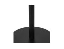 Petite table à diner DEXTER ronde en bois noir et métal noir - à 60 cm