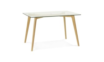 DT00430CL 5420072036830 Petite table / bureau droit BUGY en verre - 120x80 cm