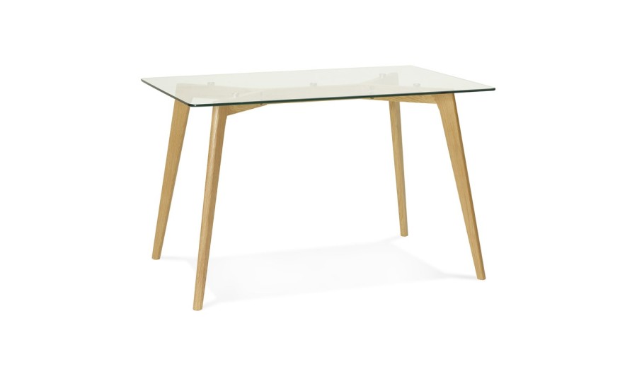 DT00430CL 5420072036830 Petite table / bureau droit BUGY en verre - 120x80 cm