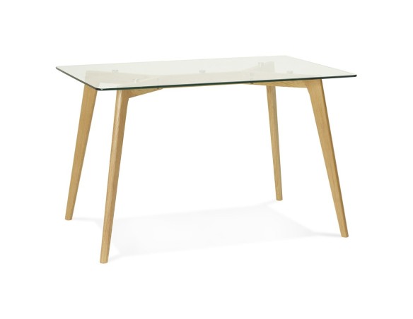 DT00430CL 5420072036830 Petite table / bureau droit BUGY en verre - 120x80 cm