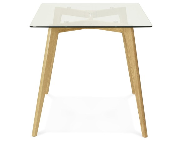 Petite table / bureau droit BUGY en verre - 120x80 cm