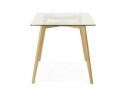 Petite table / bureau droit BUGY en verre - 120x80 cm