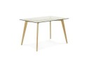 Petite table / bureau droit BUGY en verre - 120x80 cm
