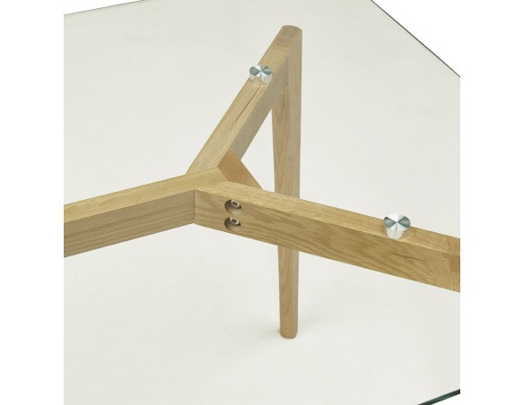 Petite table / bureau droit BUGY en verre - 120x80 cm