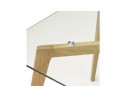 Petite table / bureau droit BUGY en verre - 120x80 cm