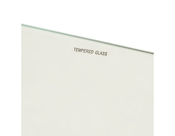 Petite table / bureau droit BUGY en verre - 120x80 cm