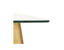 Petite table / bureau droit BUGY en verre - 120x80 cm