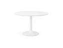 DT00450WH 5420072039312 Table à diner/de bureau ronde BARABAR en bois blanc - à̃ 120 cm