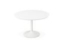 Table à diner/de bureau ronde BARABAR en bois blanc - à 120 cm