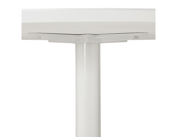Table à diner/de bureau ronde BARABAR en bois blanc - à 120 cm