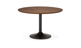 DT00470WA 5420072039350 Table à diner/de bureau ronde CHEF en bois finition Noyer - à̃ 120 cm