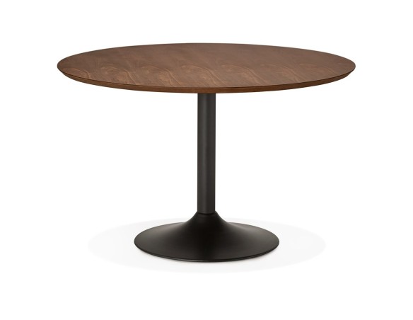 DT00470WA 5420072039350 Table à diner/de bureau ronde CHEF en bois finition Noyer - à̃ 120 cm