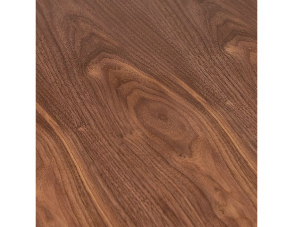 Table à diner/de bureau ronde CHEF en bois finition Noyer - à 120 cm