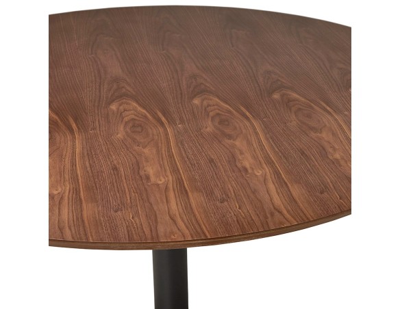Table à diner/de bureau ronde CHEF en bois finition Noyer - à 120 cm
