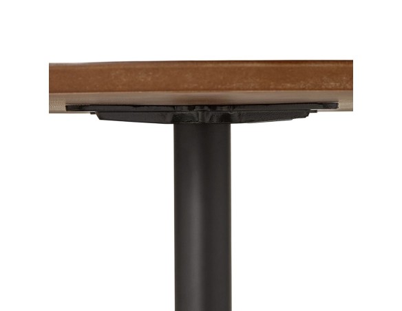 Table à diner/de bureau ronde CHEF en bois finition Noyer - à 120 cm
