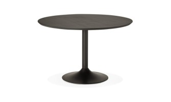 DT00480BL 5420072039374 Table à diner/de bureau ronde CHEF en bois noir finition Frêne - à̃ 120 cm