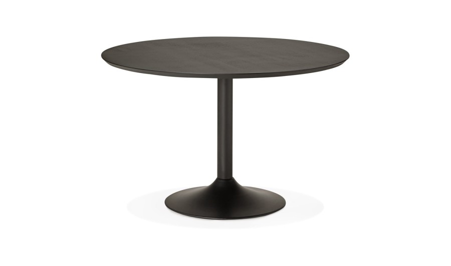 DT00480BL 5420072039374 Table à diner/de bureau ronde CHEF en bois noir finition Frêne - à̃ 120 cm DT00480BL 5420072039374 Table à diner/de bureau ronde CHEF en bois noir finition Frêne - à̃ 120 cm