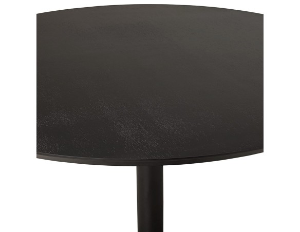 Table à diner/de bureau ronde CHEF en bois noir finition Frêne - à 120 cm