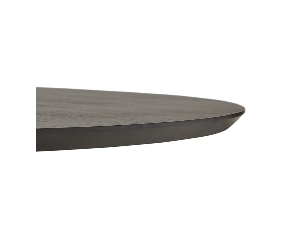 Table à diner/de bureau ronde CHEF en bois noir finition Frêne - à 120 cm