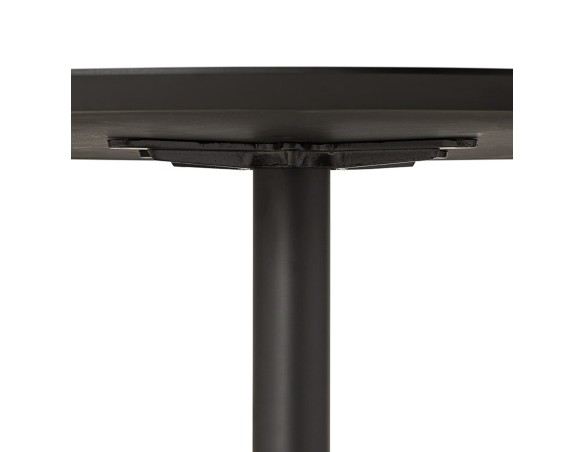Table à diner/de bureau ronde CHEF en bois noir finition Frêne - à 120 cm