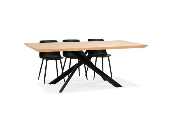 DT01110NABL 5420072069029 Table à diner avec pied central en x WALABY en bois finition naturelle - 200x100 cm
