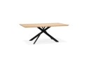 Table à diner avec pied central en x WALABY en bois finition naturelle - 200x100 cm