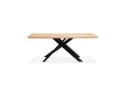 Table à diner avec pied central en x WALABY en bois finition naturelle - 200x100 cm