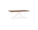 DT01220WAWH 5420072079608 Table à diner WALABY en bois finition Noyer avec pied central en x blanc - 200x100 cm