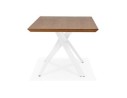Table à diner WALABY en bois finition Noyer avec pied central en x blanc - 200x100 cm