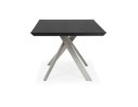 Table à manger design WALABY en bois noir avec pied central en métal - 200x100 cm
