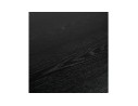 Table à manger design WALABY en bois noir avec pied central en métal - 200x100 cm