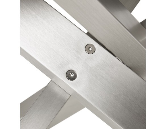 Table à manger design WALABY en bois noir avec pied central en métal - 200x100 cm
