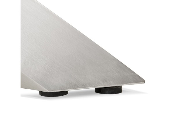 Table à manger design WALABY en bois noir avec pied central en métal - 200x100 cm