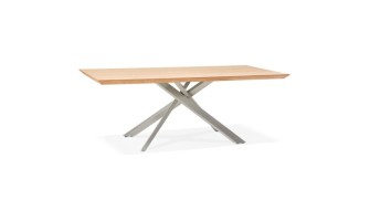 DT01270NABS 5420072079707 Table à manger WALABY en bois finition naturelle avec pied central en métal - 200x100 cm