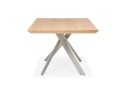 Table à manger WALABY en bois finition naturelle avec pied central en métal - 200x100 cm