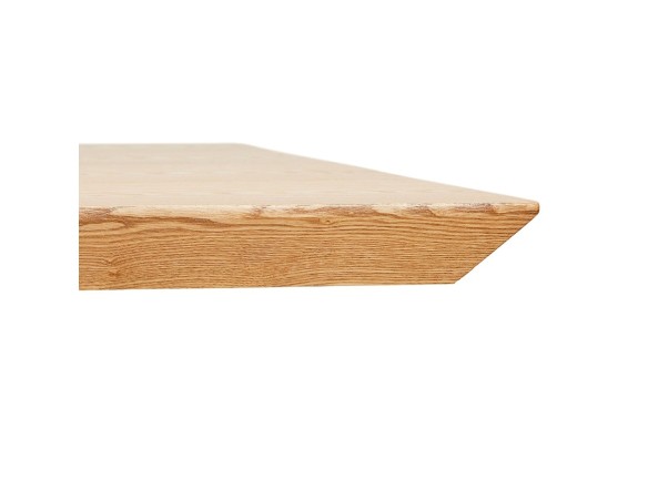 Table à manger WALABY en bois finition naturelle avec pied central en métal - 200x100 cm