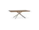 DT01280WABS 5420072079721 Table à manger WALABY en bois finition Noyer avec pied central en métal - 200x100 cm
