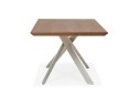 Table à manger WALABY en bois finition Noyer avec pied central en métal - 200x100 cm