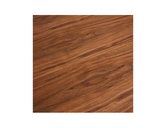 Table à manger WALABY en bois finition Noyer avec pied central en métal - 200x100 cm