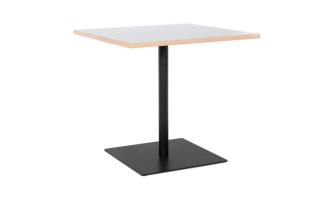 DT01850WHBL 5420072093925 Table carrée FUSION SQUARE blanche et structure noire - 80x80 cm
