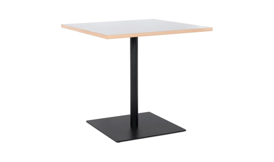 DT01850WHBL 5420072093925 Table carrée FUSION SQUARE blanche et structure noire - 80x80 cm