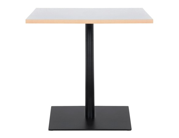 Table carrée FUSION SQUARE blanche et structure noire - 80x80 cm