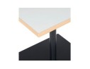 Table carrée FUSION SQUARE blanche et structure noire - 80x80 cm