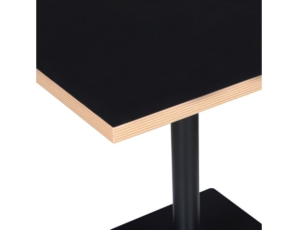Table carrée FUSION SQUARE noire - 80x80 cm