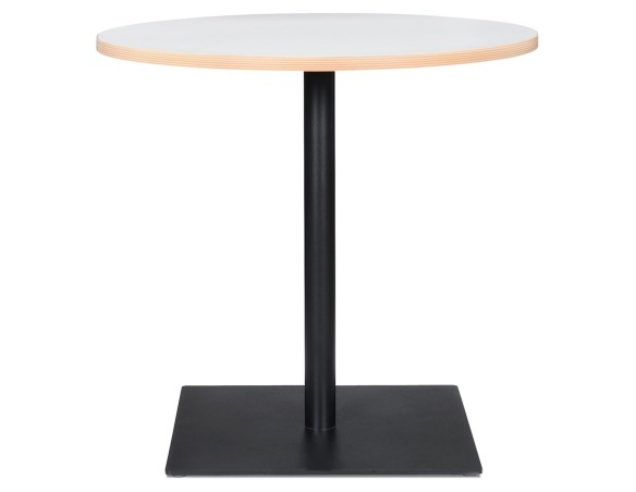 Table ronde FUSION ROUND blanche et structure noire - à 80 cm