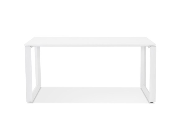 Bureau droit design BAKUS en bois et métal blanc - 160x80 cm